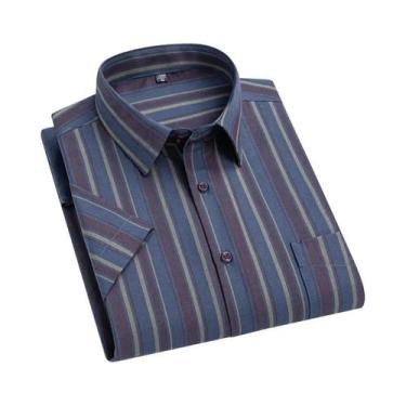 Imagem de Camisa Oxford Masculina De Manga Curta E Longa Tamanhos Grandes 10XL 1