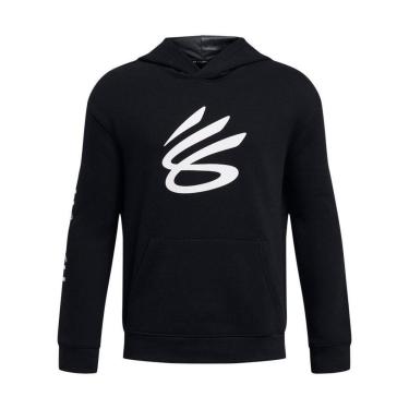 Imagem de Moletom Infantil Under Armour Curry Splash Hoodie P Preto-Masculino