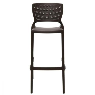 Imagem de Banqueta Tramontina Bar Marrom Em Polipropileno e Fibra 