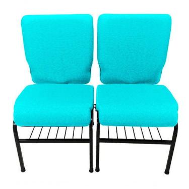 Imagem de 02 Cadeiras Para Igrejas C/ Porta Biblía E Porta Cálice Verde