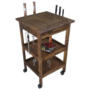 Imagem de Carrinho De Churrasco Bistrô Madeira Maciça Imbuia