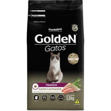 Imagem de Ração Seca Golden para gatos adultos castrados sabor frango 1kg.