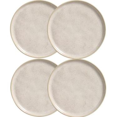 Imagem de Jogo 4 Pratos para Sobremesa Bio Latte Porto Brasil Cerâmica 21cm Mesa