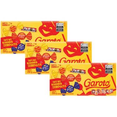 Imagem de Kit Caixa de Bombom Garoto Garotices Sortidos - 250g 3 Unidades