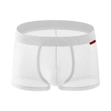 Imagem de Cuecas Boxer Masculinas Sensuais Ultrafinas De Malha Com Elástico Na C