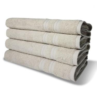 Imagem de Kit Com 4 Toalhas De Banho 430g-m² Grande Grossa 80x150cm Itália Soft - Bege Bege