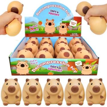 Imagem de 12 Brinquedos Squishy Capivara Relaxante Lembrança Aniversário Festa S