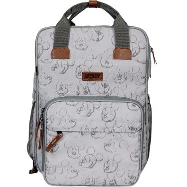 Imagem de Mochila Maternidade Premium com Trocador Disney Mickey Cinza Babygo
