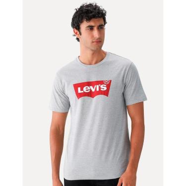 Imagem de Camiseta Levis Masculina Logo Batwing Cinza Mescla-Masculino