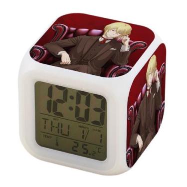 Imagem de O despertador permanece quadrado LED digital com alarme 8x8x8cm - yiwe