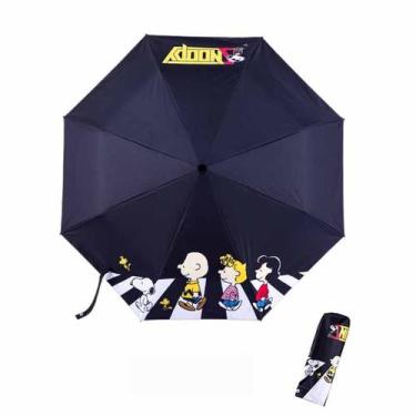 Imagem de Guarda-chuva portátil à prova de vento, dobrável, leve, Snoopy Anime -