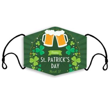 Imagem de Máscara facial do Festival do Dia de São Patrício reutilizável com fil