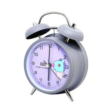 Imagem de Despertador BT21 Metal Twin Bell, sem tique-taque, analógico - yiweisa