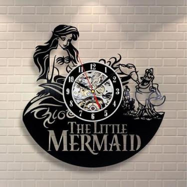 Imagem de Relógio de parede Mermaids Anime Vinyl Record 30x30cm - yiweisai