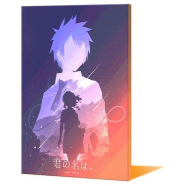 Imagem de Pôster de pintura de parede em tela Your Name Anime 40x60cm - yiweisai