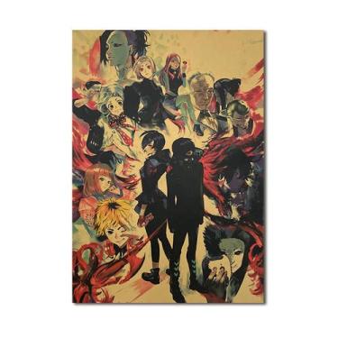 Imagem de Pôster Tokyo Ghoul Anime Art 51x35,5 cm Papel 40g - Yiweisai