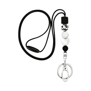 Imagem de Cordão De Silicone Branco Com Contas Em Formato De Coração E Fecho De 