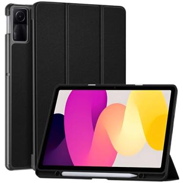 Imagem de Capa Premium para Xiaomi Redmi Pad Se 11" Pol 2023 com [Suporte para Pencil], Case Magnética com Função Sleep, Anti Impacto, Leve e Resistente, Cor Preto