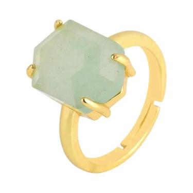 Imagem de Anel De Luxo Feminino Em Ouro Com Pedras Naturais: Olho De Tigre, Obsi