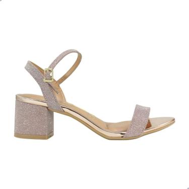 Imagem de Sandália Feminina Vizzano Salto Grosso Rose