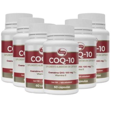 Imagem de Kit 6 Coenzima Q10 Vitafor Quantidade Kit 6 Coenzima Q10 Vitafor 60 Cá