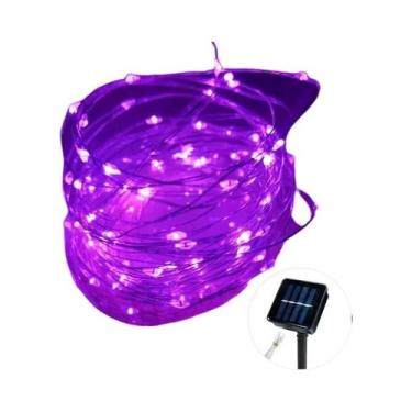 Imagem de Cordão De Luz Solar LED De Cobre Para Exterior Com 8 Modos Para Decora