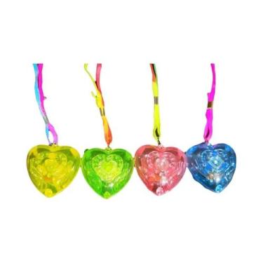 Imagem de Colar Infantil Com Formato De Coração E Estrela Piscante Com LED Para 