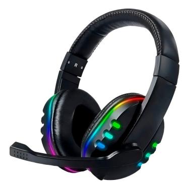 Imagem de Fone Headset Gamer Com Fio Luz Rgb Microfone Jogos