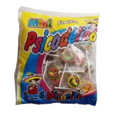 Imagem de Pacote Pirulito Mini Psicodélico 200g - 50 Unidades De 4g - Miguelito
