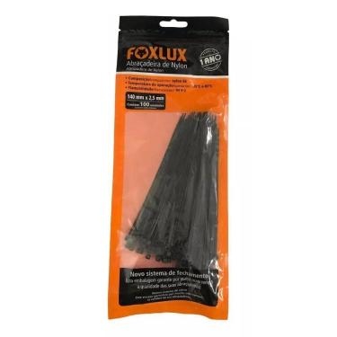Imagem de Abraçadeira De Nylon Foxlux 140mmx2.5mm Preto