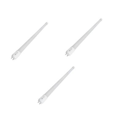 Imagem de Kit 3 Lâmpada LED Tubular 18W Vidro Luz Branca T-8 Bivolt Foxlux