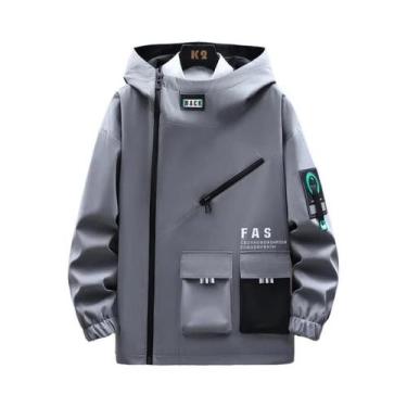 Imagem de Jaqueta Masculina Com Capuz E Zíper Estilo Piloto, Uniforme De Beisebo