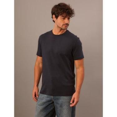 Imagem de Camiseta Manga Curta Calvin Klein Jeans Masculino Pima - Marinho-Masculino