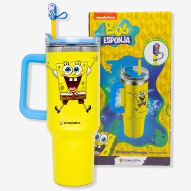 Imagem de Canecão Tumbler e Pingente Bob Esponja  Térmico Nickelodeon - Zona Cri