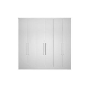 Imagem de Guarda Roupa Modulado Rizon 6 Portas de Abrir 4 Gavetas MDF Branco - BR 23 Novo Horizonte
