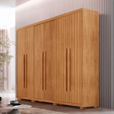 Imagem de Guarda Roupa Casal Toronto 6 Portas 2 Gavetas MDF Naturalle Moderna