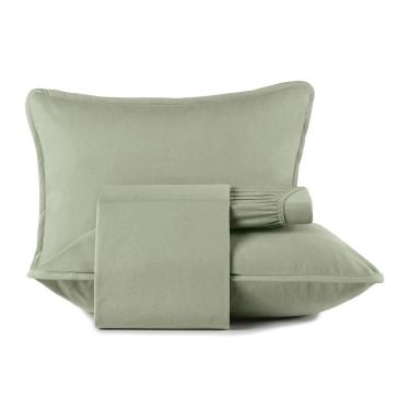 Imagem de Jogo De Cama King 4 Peças Altenburg Malha Fio Penteado Verde Bond