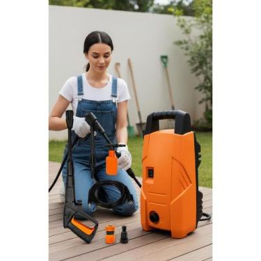 Imagem de Lavadora Alta Pressão 1300W 1450 PSI Laranja/Preta - Congratulations S