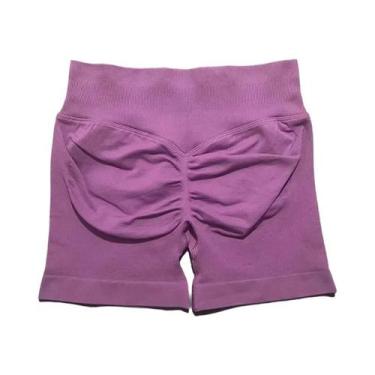 Imagem de Shorts De Yoga Femininos De Cintura Alta Para Fitness E Treino, Com Ef