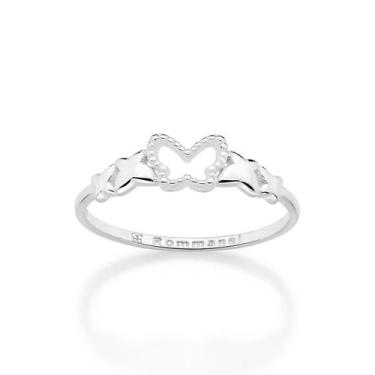 Imagem de Anel Skinny Borboletas Prata Maciça 925 Rommanel 810389 Tamanho:14Cor: