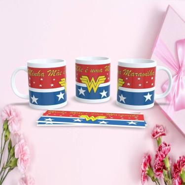 Imagem de Caneca de Porcelana Mães Estampa 66 para Presente Dia das Mães Decorada 325ML Uso em mi...