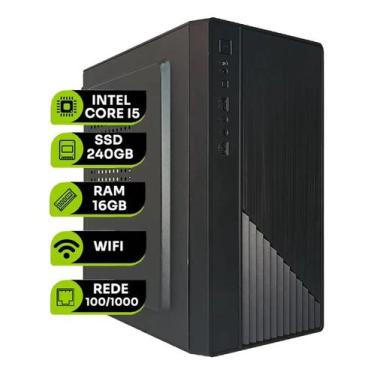 Imagem de Pc Computador Cpu I5 Ssd 240gb 16 gb Ram Fonte 200w wifi - WTINFOEQUIP