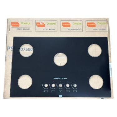 Imagem de Tampo Mesa Vidro Fogão Cooktop Brastemp 5 Bocas BDD75AE