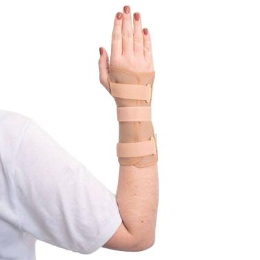 Imagem de Órtese Curta Mercur Com Tala Para Punho Direito Bege