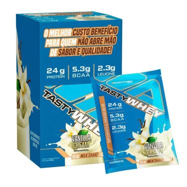 Imagem de Tasty Whey 3W - 12 Sachês 34g Vanilla Cream - Adaptogen-Masculino