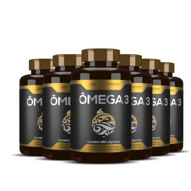 Imagem de Ômega 3 Óleo De Peixe Premium Hf Suplementos 180 Caps com 6-Unissex