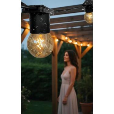 Imagem de Varal Luzes LED 20m Branco Quente Decoração Festa Sítio - Congratulati