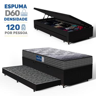 Imagem de Cama Box Baú com Colchão de Espuma D60 Double Face Guarda Costas Comfort Force Probel +...