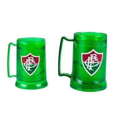 Imagem de Jogo 2 canecas gel isolante térmico 300ml 400ml - fluminense