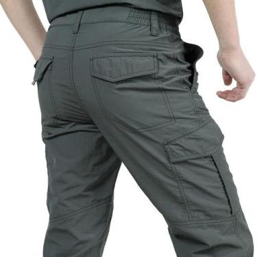 Imagem de Calças Cargo Táticas Impermeáveis Masculinas Com Múltiplos Bolsos, Res